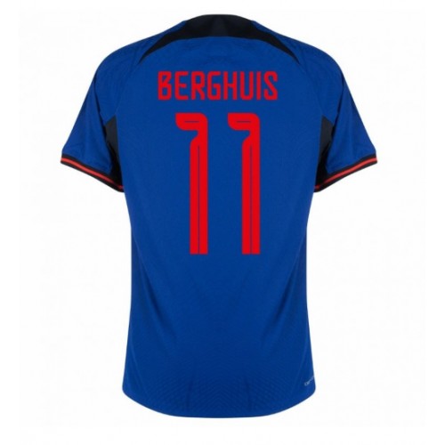 Holland Steven Berghuis #11 Replika Udebanetrøje VM 2022 Kortærmet